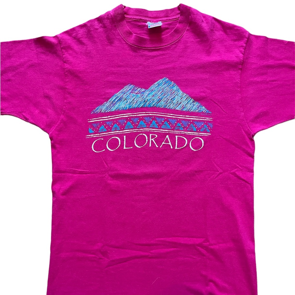 Vintage Colorado Single Stitch Fruit of the Loom Tee Size L